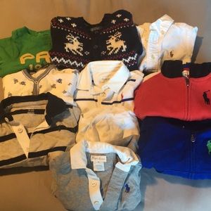 Lot of infant Ralph Lauren polo clothes.